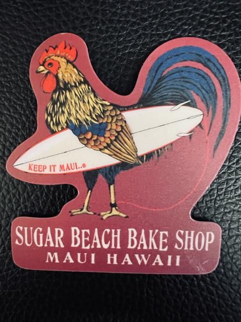 Surfing Rooster Sticker