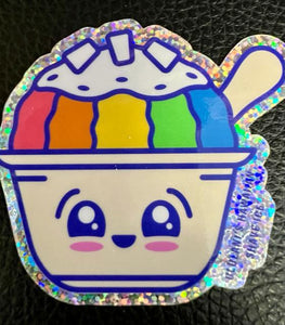Glitter Shave Ice Mochi Sticker