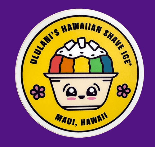 Maui Yellow Round Sticker
