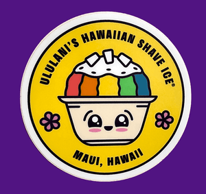 Maui Yellow Round Sticker